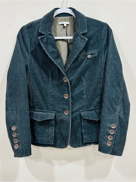 Vince Jackets & Blazers - Vince Jacket Blazer Corduroy Size 6 Grey Cotton Cord Button Front Casual USA